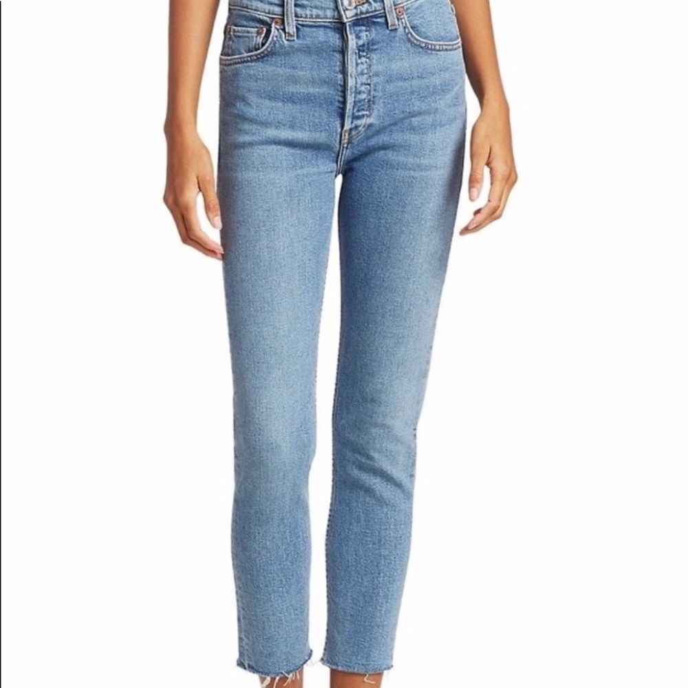 Re/Done High Rise Ankle Crop jeans sz 26